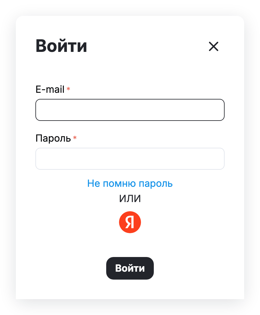 Компактный вид кнопки — иконка